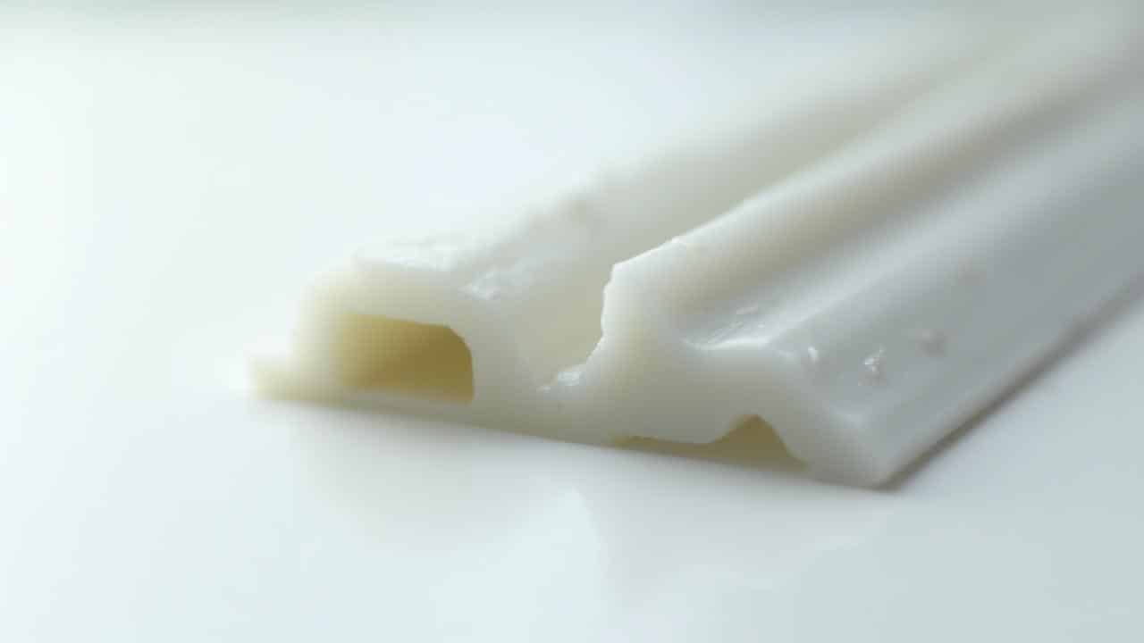 Gros plan d'une texture cristalline blanche et transparente