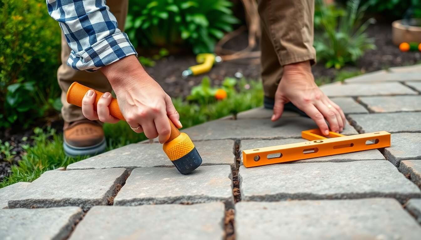 Comment réussir la pose d'autobloquant facilement ?