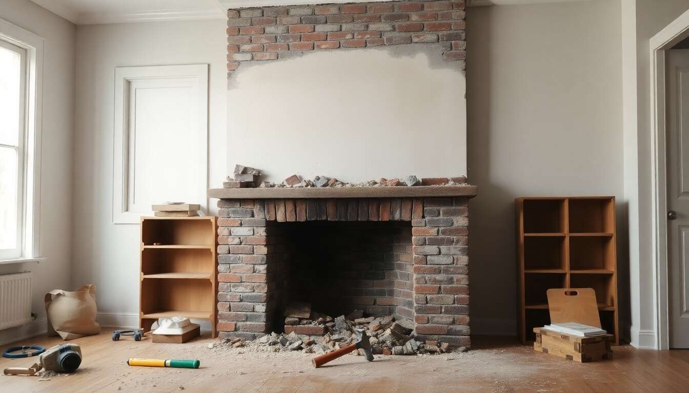 Prix démolition cheminée intérieur : guide complet et astuces économiques