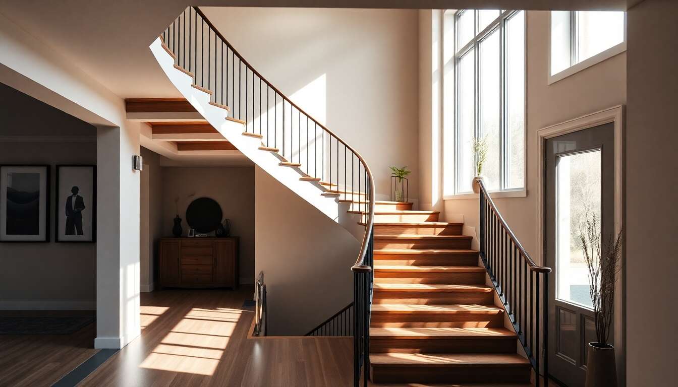 Comment calculer les dimensions d'un escalier double quart tournant ?