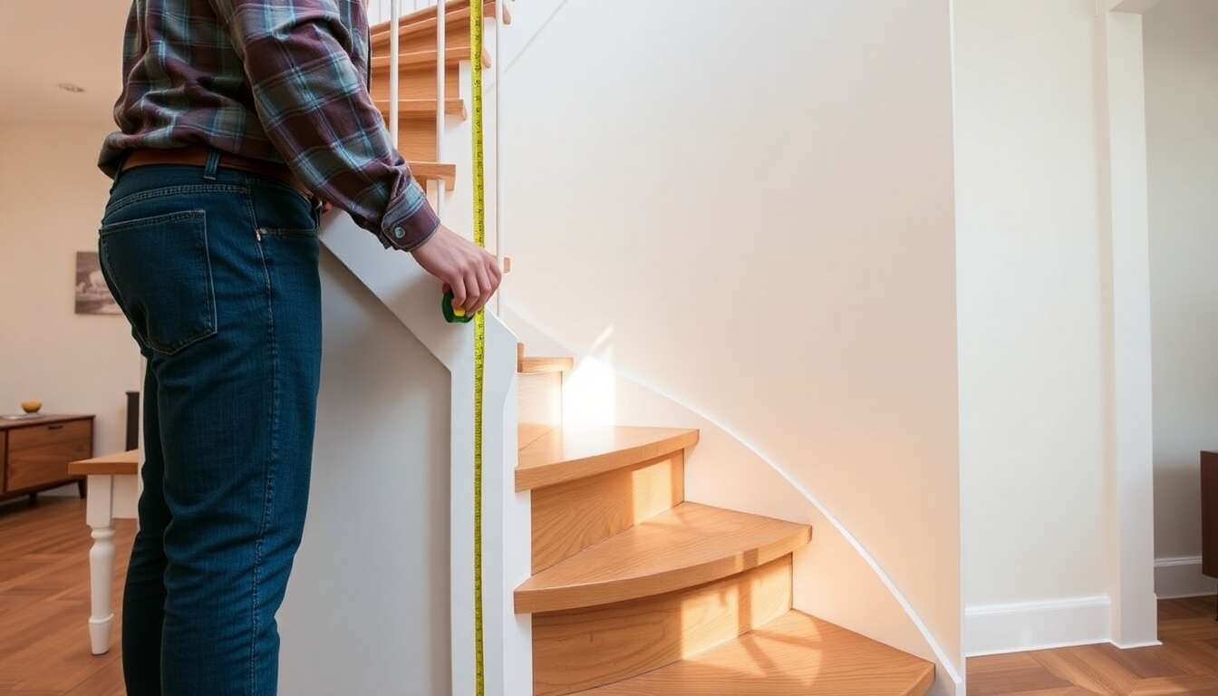 Comment calculer la dimension d'un escalier quart tournant ?