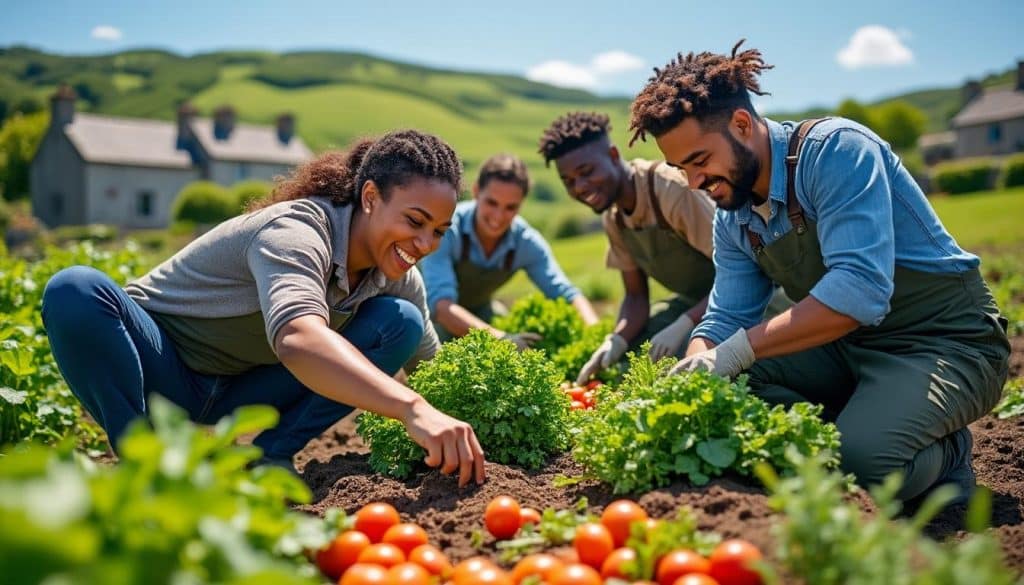 des migrants installés en bretagne lancent un projet de maraîchage solidaire afin de cultiver des légumes frais et offrir une aide alimentaire aux plus démunis de la région.