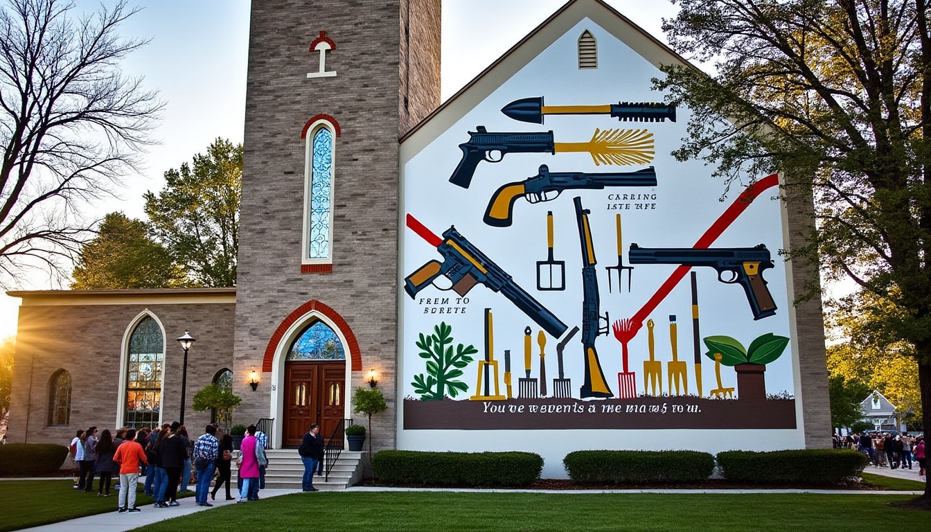 découvrez comment une église de kansas city poursuit sa mission unique en transformant des armes à feu en outils de jardinage pour promouvoir la paix et l’engagement communautaire, lors de sa deuxième année d’initiative.