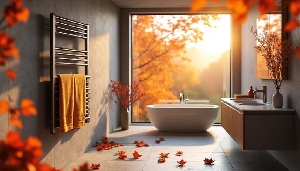 profitez d'un confort optimal cet automne grâce au sèche-serviette électrique à 129 € chez castorama. découvrez cette offre exclusive avec remise instantanée et oubliez les serviettes froides dès maintenant !