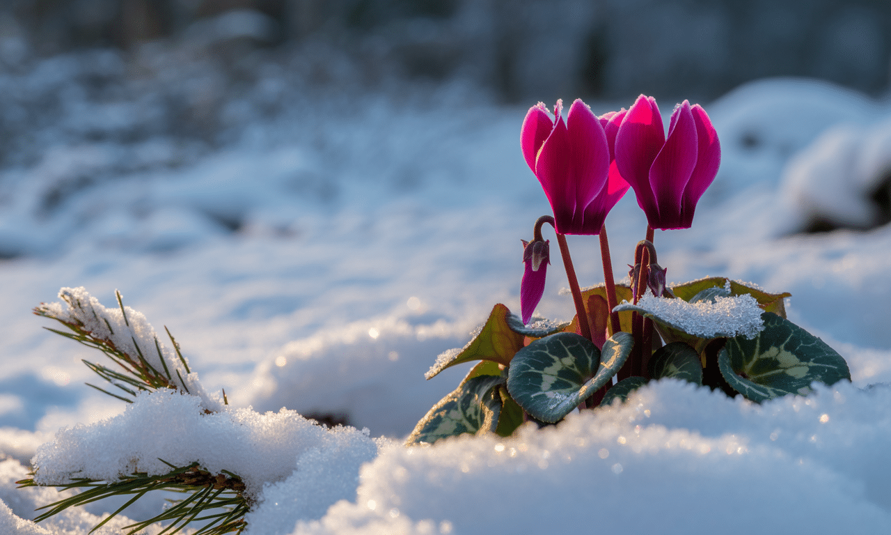 découvrez comment une fleur éclate de couleurs vives malgré le froid mordant du gel, atteignant son apogée glaciale avec éclat et beauté.