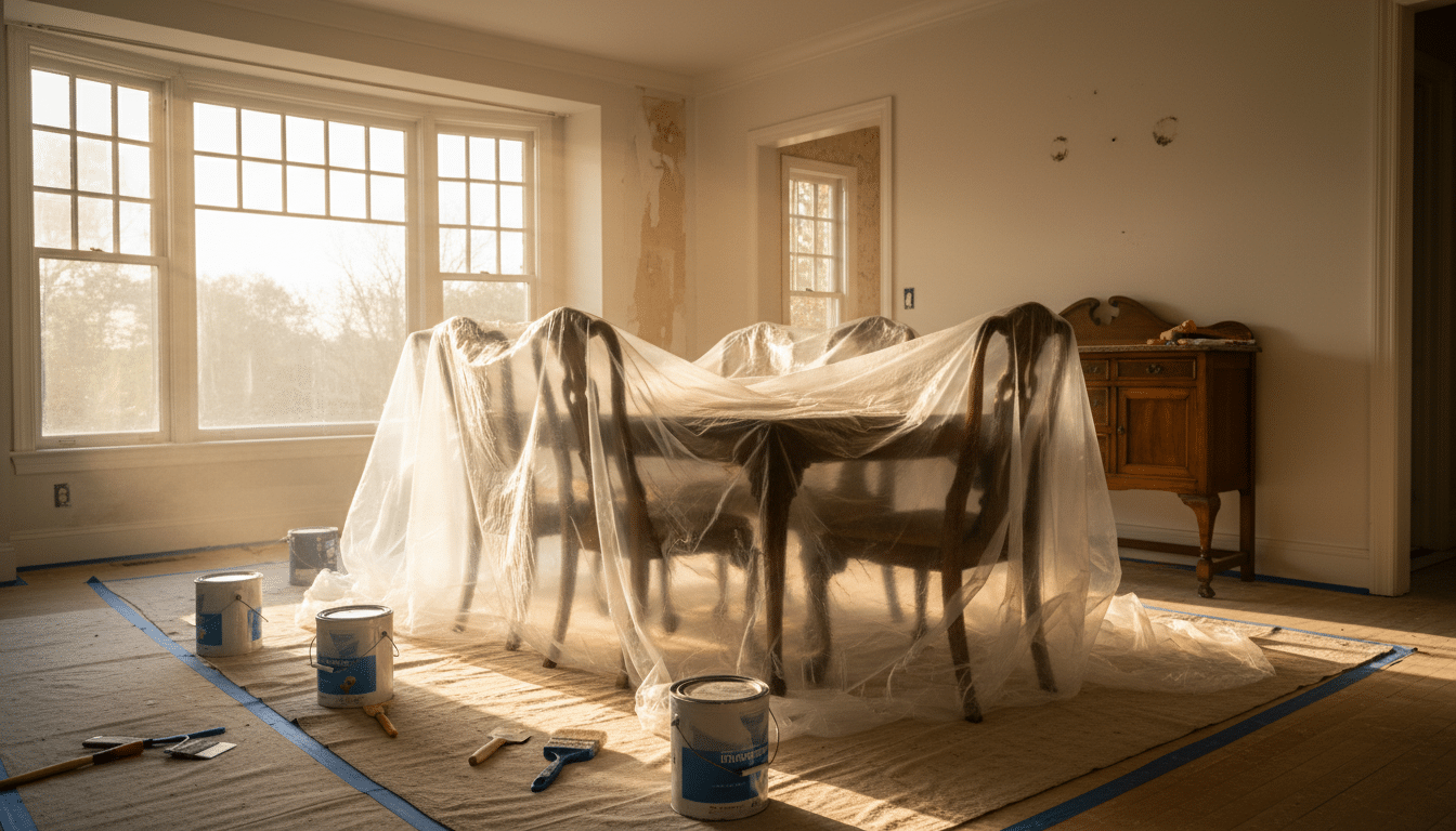 découvrez cette bâche à moins d'1 € chez leroy merlin, l'accessoire idéal pour protéger efficacement vos meubles pendant vos travaux.