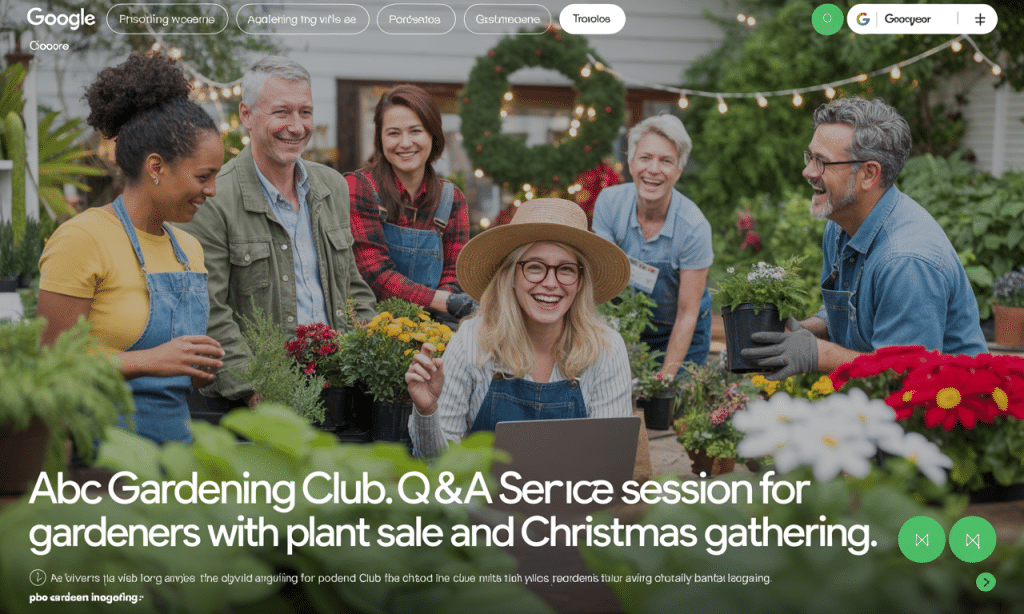 rejoignez le club de jardinage abc pour une session questions-réponses dédiée aux jardiniers, avec vente de plantes uniques et une chaleureuse rencontre de noël. partagez vos astuces et célébrez la passion du jardinage !