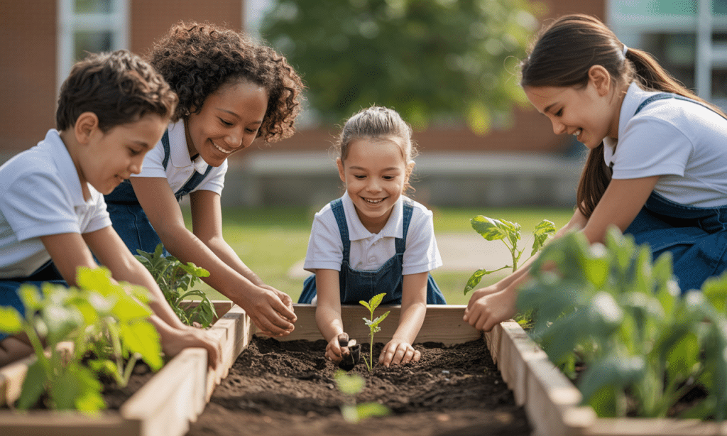 fgcu collabore avec les écoles de lee pour créer des potagers éducatifs sur place, offrant aux élèves une expérience pratique en jardinage et éducation environnementale.