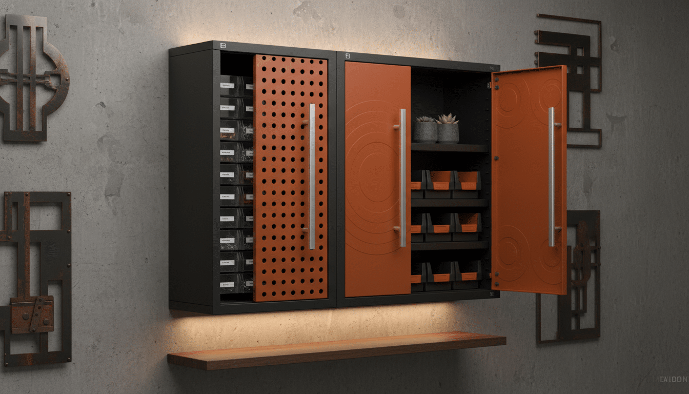 découvrez l'armoire murale magnusson en métal noir et orange, alliant style et optimisation d'espace. disponible chez castorama à seulement 101 €, elle est idéale pour organiser votre intérieur avec élégance.