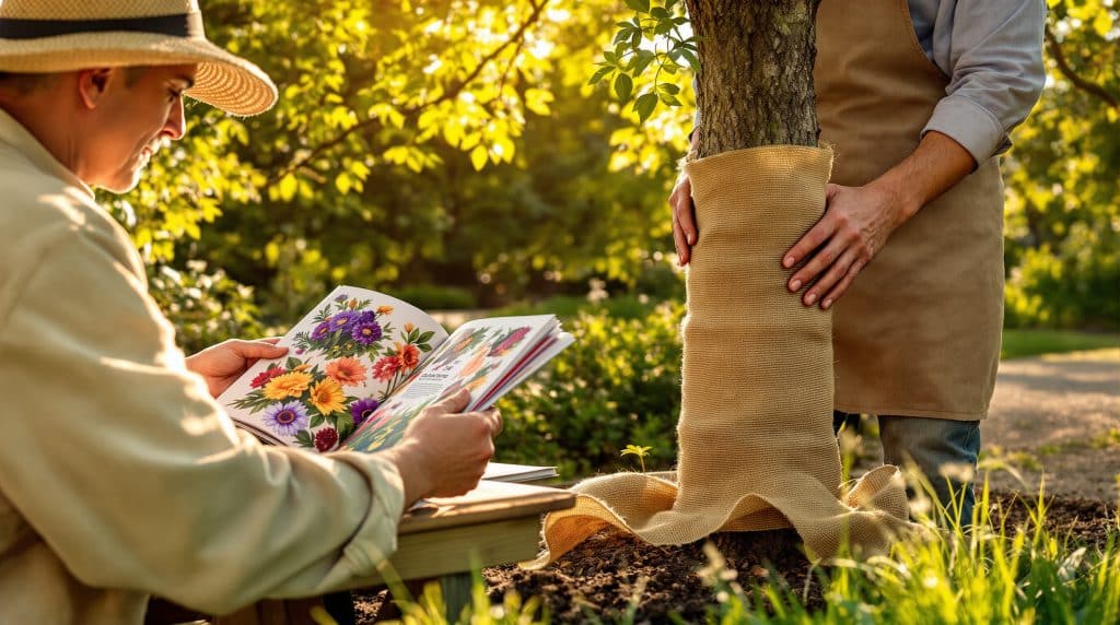 découvrez nos conseils de jardinage pour choisir vos plantes grâce aux catalogues et apprendre à protéger efficacement vos arbres durant l'hiver.