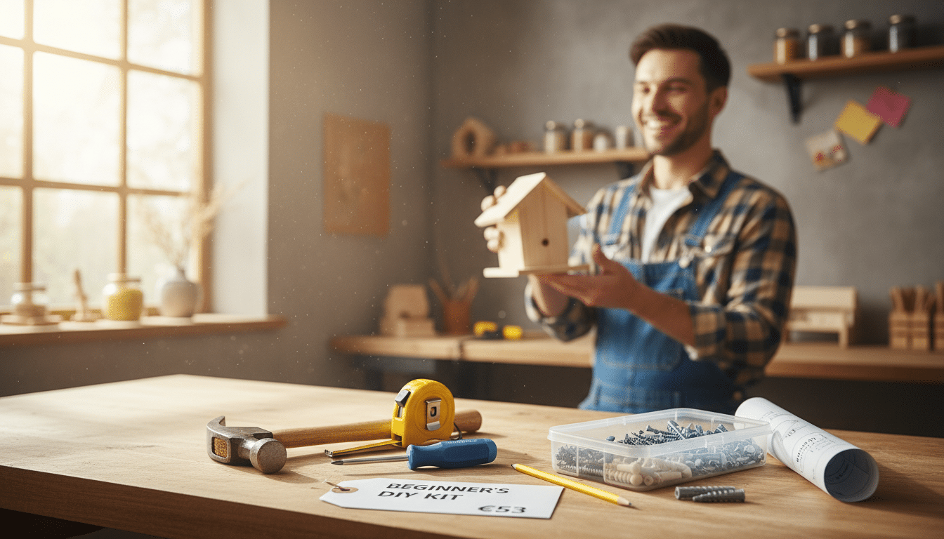 découvrez ce kit de bricolage à 53€, parfait pour les débutants souhaitant se lancer facilement dans leurs projets diy. tout le nécessaire pour démarrer en toute confiance !