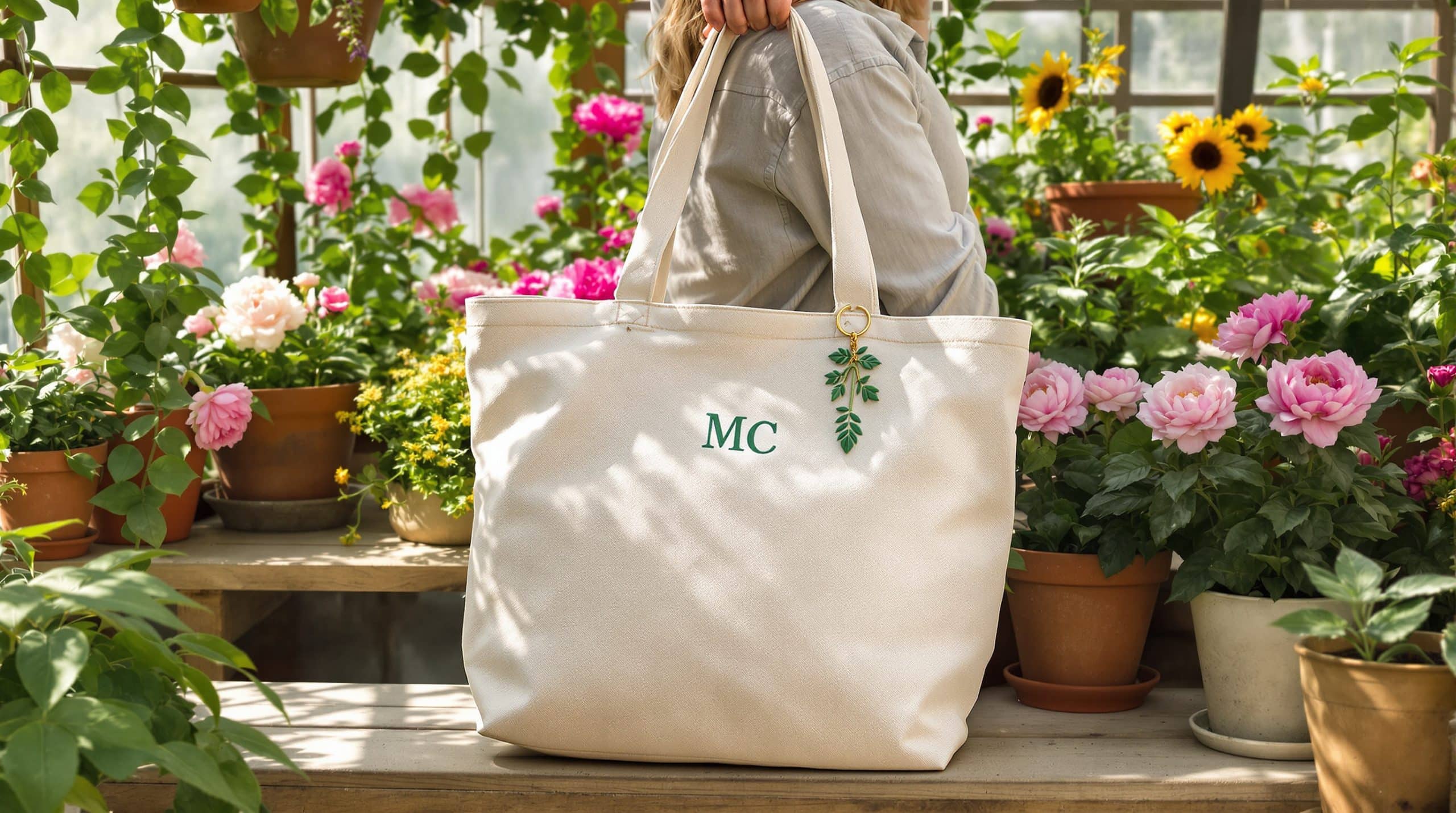 profitez de notre offre flash sur le sac de jardinage personnalisé, le cadeau parfait pour les mamans et passionnées de plantes. un accessoire pratique et unique pour les amoureuses de la nature.