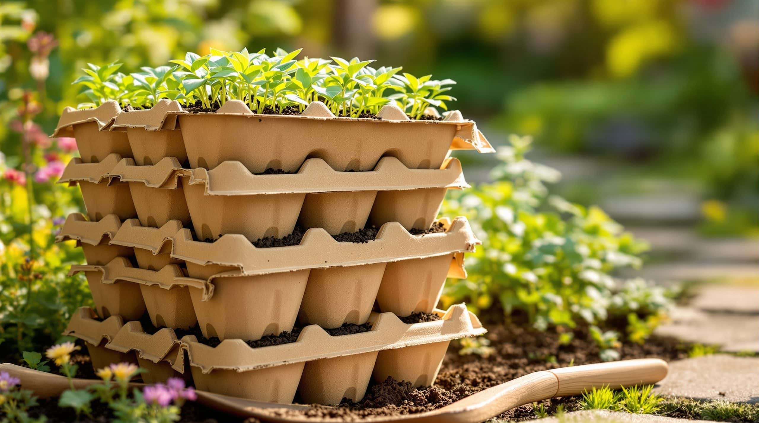 découvrez nos plateaux à œufs en carton recyclable, idéaux pour le jardinage. lot de 100 supports biodégradables et empilables, parfaits pour contenir une demi-douzaine d'œufs tout en respectant l'environnement.
