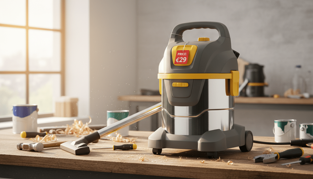 découvrez l'aspirateur eau et poussière 15 litres à seulement 29 € chez carrefour, idéal pour les amateurs de bricolage recherchant performance et petit prix.