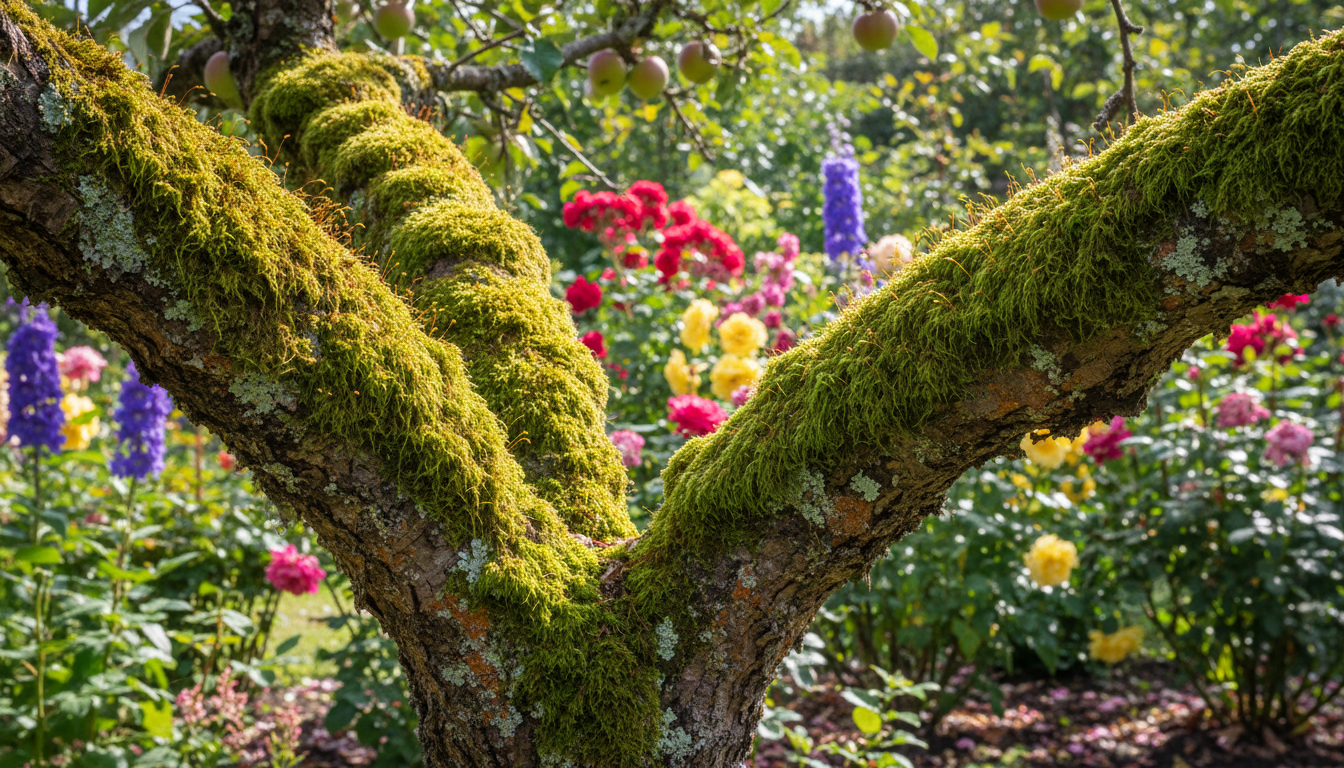 découvrez cette méthode étonnante pour éliminer rapidement la mousse sur vos fruitiers et leur redonner toute leur vitalité en un temps record.