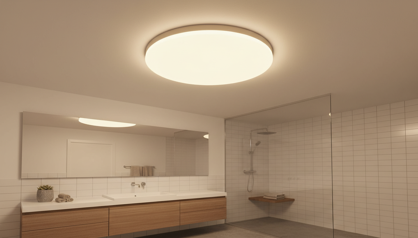 découvrez le plafonnier led ultra-pratique de castorama, idéal pour éclairer votre salle de bain à petit prix. profitez d'une luminosité optimale pour seulement 3,90 €.