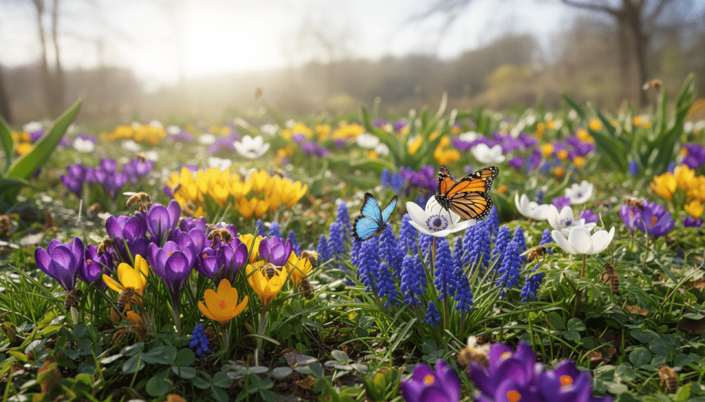 soutenez la biodiversité en découvrant 3 fleurs essentielles qui nourrissent les pollinisateurs dès le début du printemps. agissez pour la nature dès maintenant !