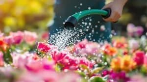 découvrez comment un simple geste de paysagiste avec un tuyau peut métamorphoser vos massifs de fleurs en véritables œuvres d'art, alliant créativité et nature.