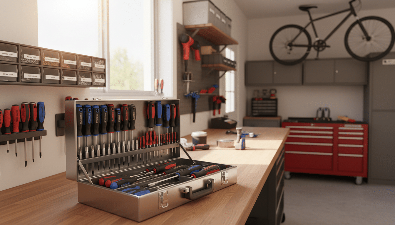découvrez comment une mallette en promotion chez leroy merlin a organisé parfaitement mes tournevis, transformant le chaos de mon garage en un espace de rangement efficace et ordonné.