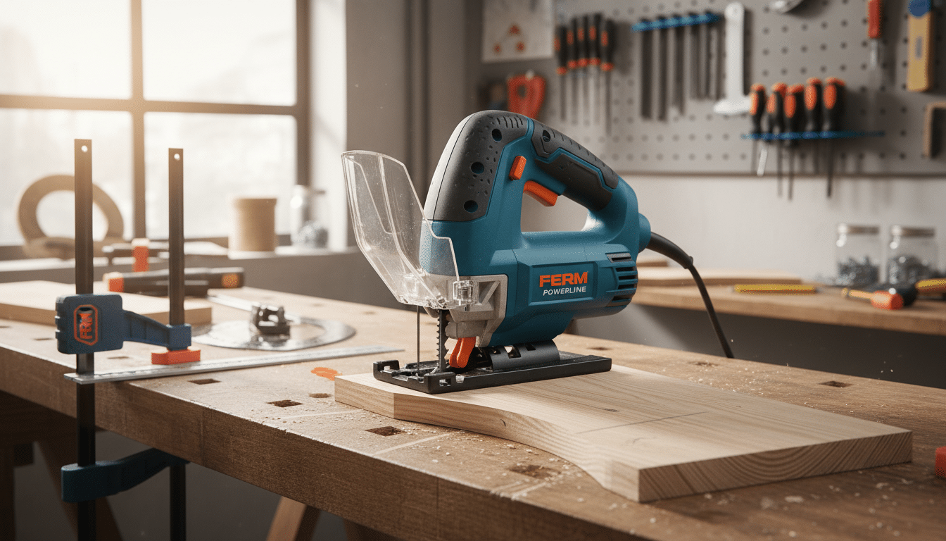 découvrez la scie sauteuse ferm powerline à 19,95 € chez action, alliant précision et polyvalence pour des découpes parfaites sur bois et métal, sans vous ruiner.