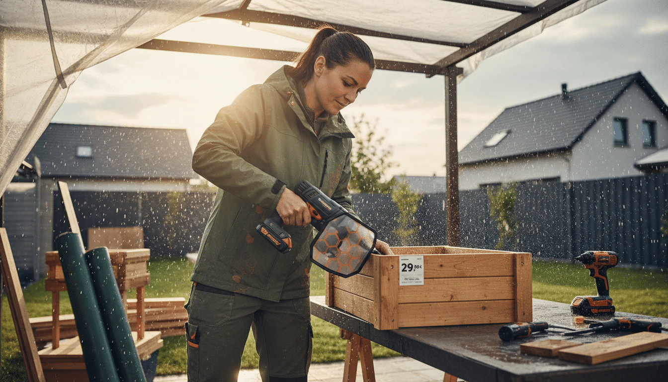 découvrez l'astuce ingénieuse à seulement 29,90€ signée castorama qui permet aux bricoleurs avertis de continuer leurs projets même sous la pluie.