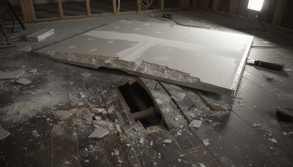 découvrez l'erreur fatale de monter une cloison sans vérifier une étape cruciale, qui a complètement ruiné le plancher. apprenez comment l'éviter pour réussir vos travaux.