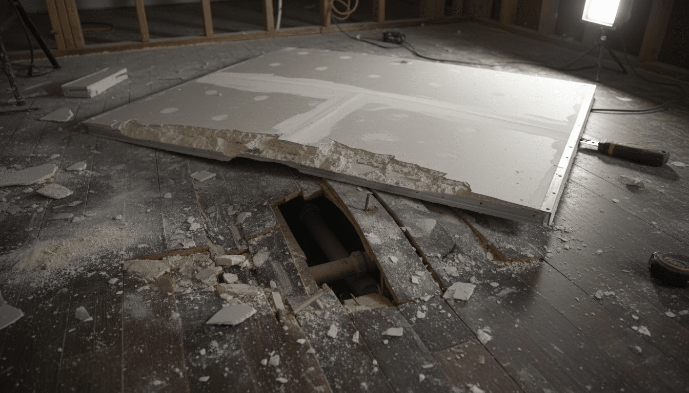 découvrez l'erreur fatale de monter une cloison sans vérifier une étape cruciale, qui a complètement ruiné le plancher. apprenez comment l'éviter pour réussir vos travaux.