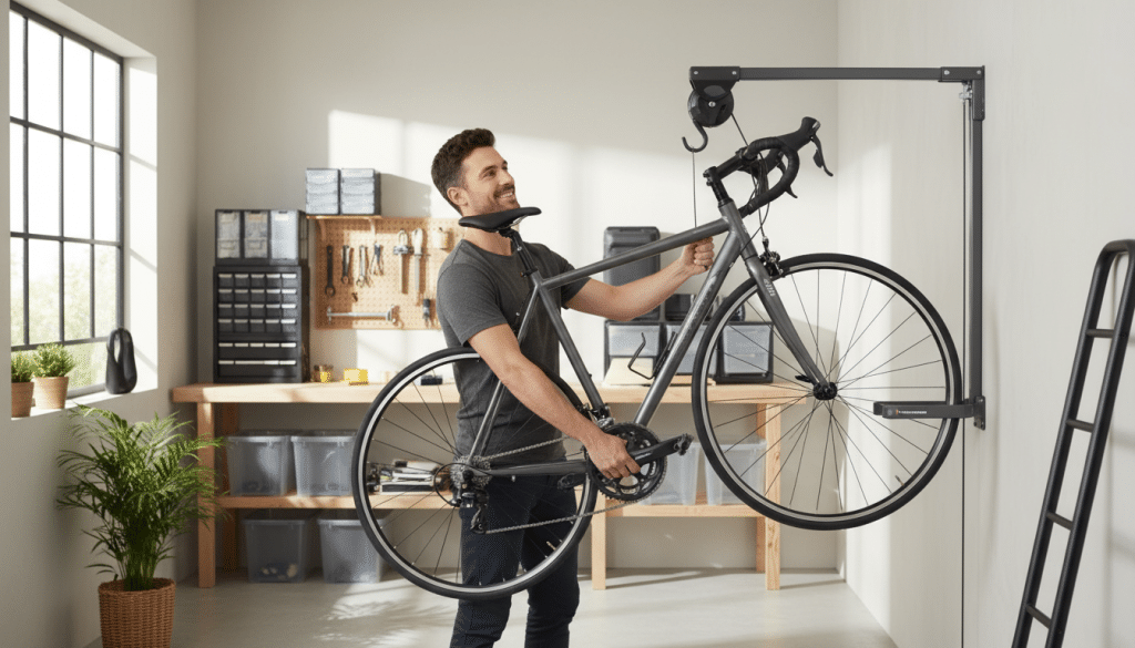 découvrez la solution ingénieuse à 6,99€ de castorama pour ranger facilement votre vélo sans acrobaties et révolutionner l'organisation de votre garage.