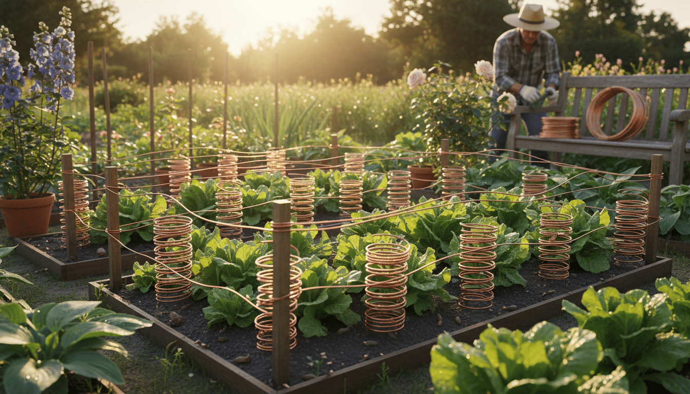 découvrez comment le fil de cuivre utilisé par mon voisin protège efficacement ses plantations contre les limaces, offrant une solution naturelle et miracle pour un jardin sain.
