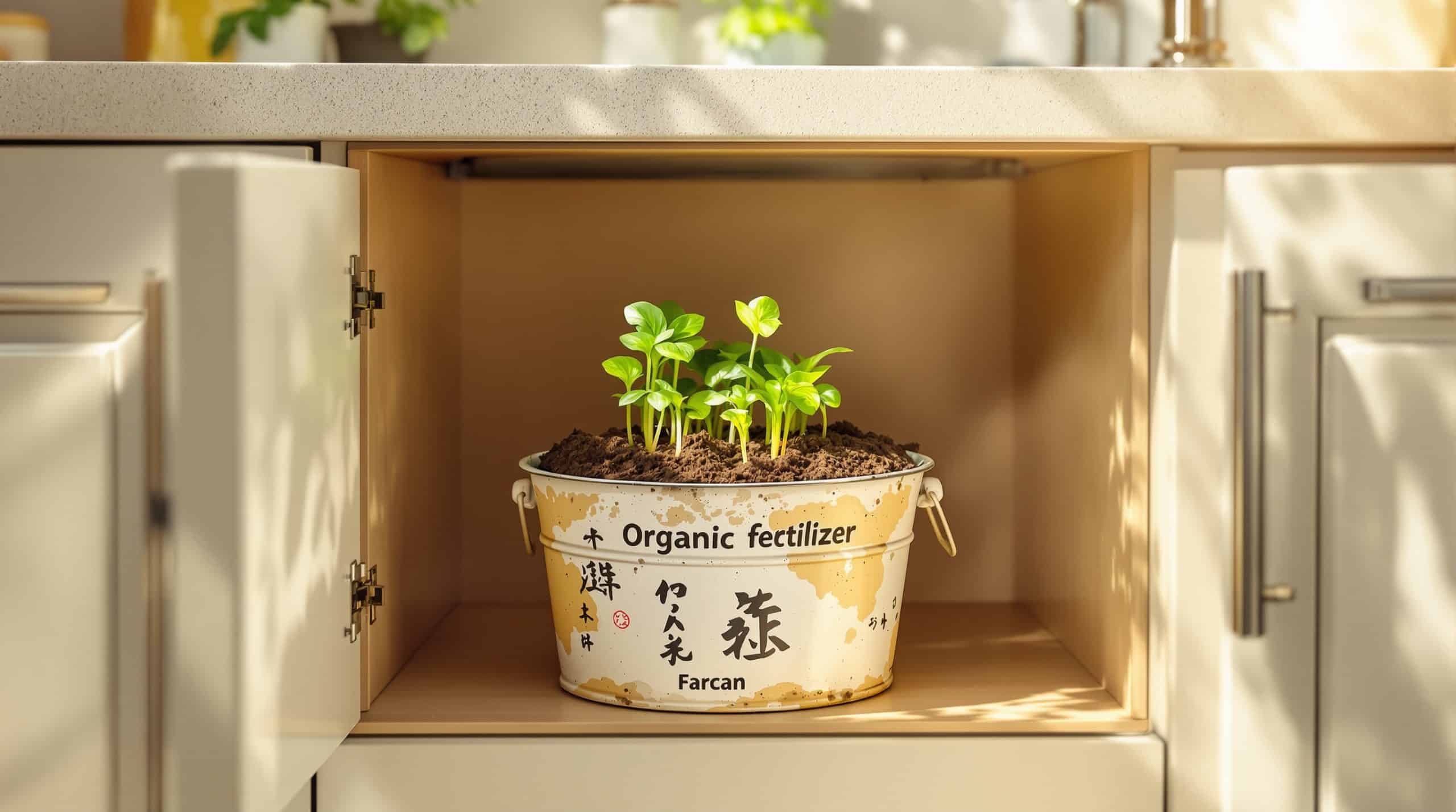 découvrez le seau secret des jardiniers japonais, dissimulé sous l’évier, qui révolutionne la transformation du terreau et de l'engrais pour un jardin exceptionnel.