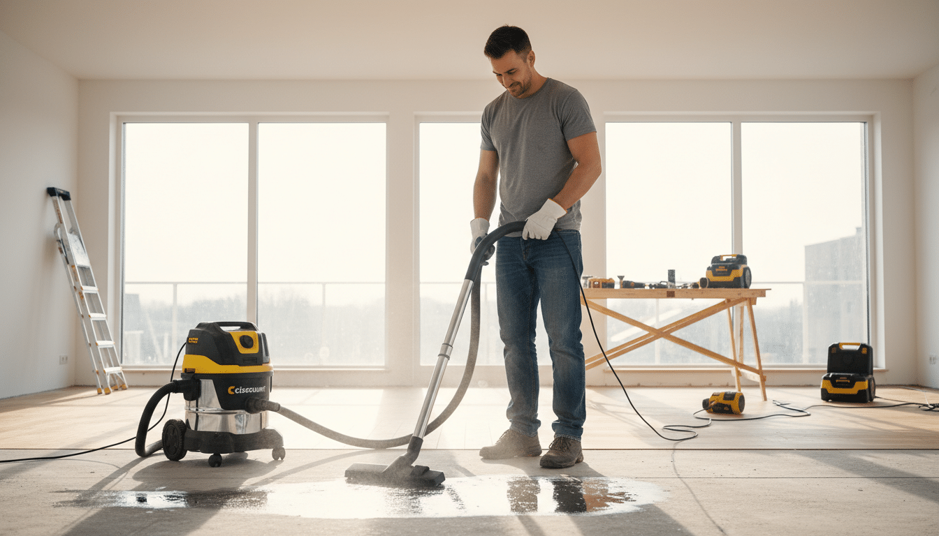 découvrez comment cet aspirateur eau et poussière de cdiscount a transformé mes fins de chantier avec un nettoyage rapide et efficace en seulement 15 minutes.