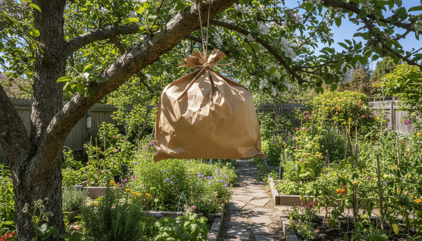 découvrez comment un simple sac kraft protège efficacement votre potager des frelons grâce à une astuce surprenante partagée par mon voisin.