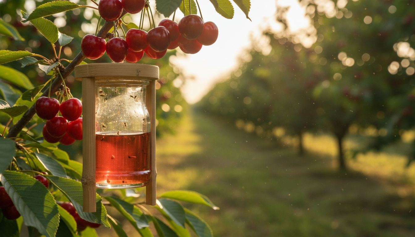 dites adieu aux cerises véreuses grâce à ce piège ingénieux contre le moucheron destructeur des vergers. installez-le dès aujourd'hui pour protéger votre récolte en 2026.