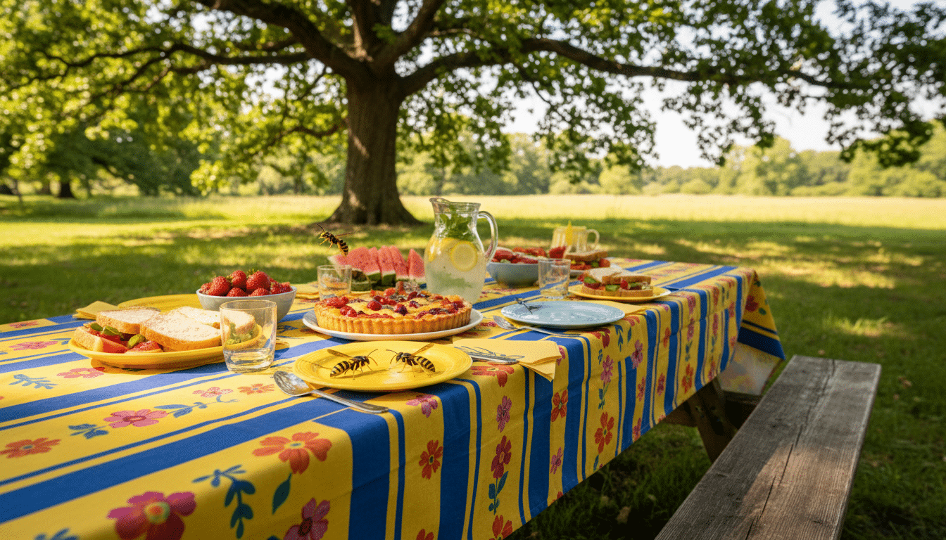 découvrez quelle couleur de nappe éviter cet été pour ne pas attirer les guêpes, selon les conseils des apiculteurs. profitez d'un repas en plein air sans nuisibles !