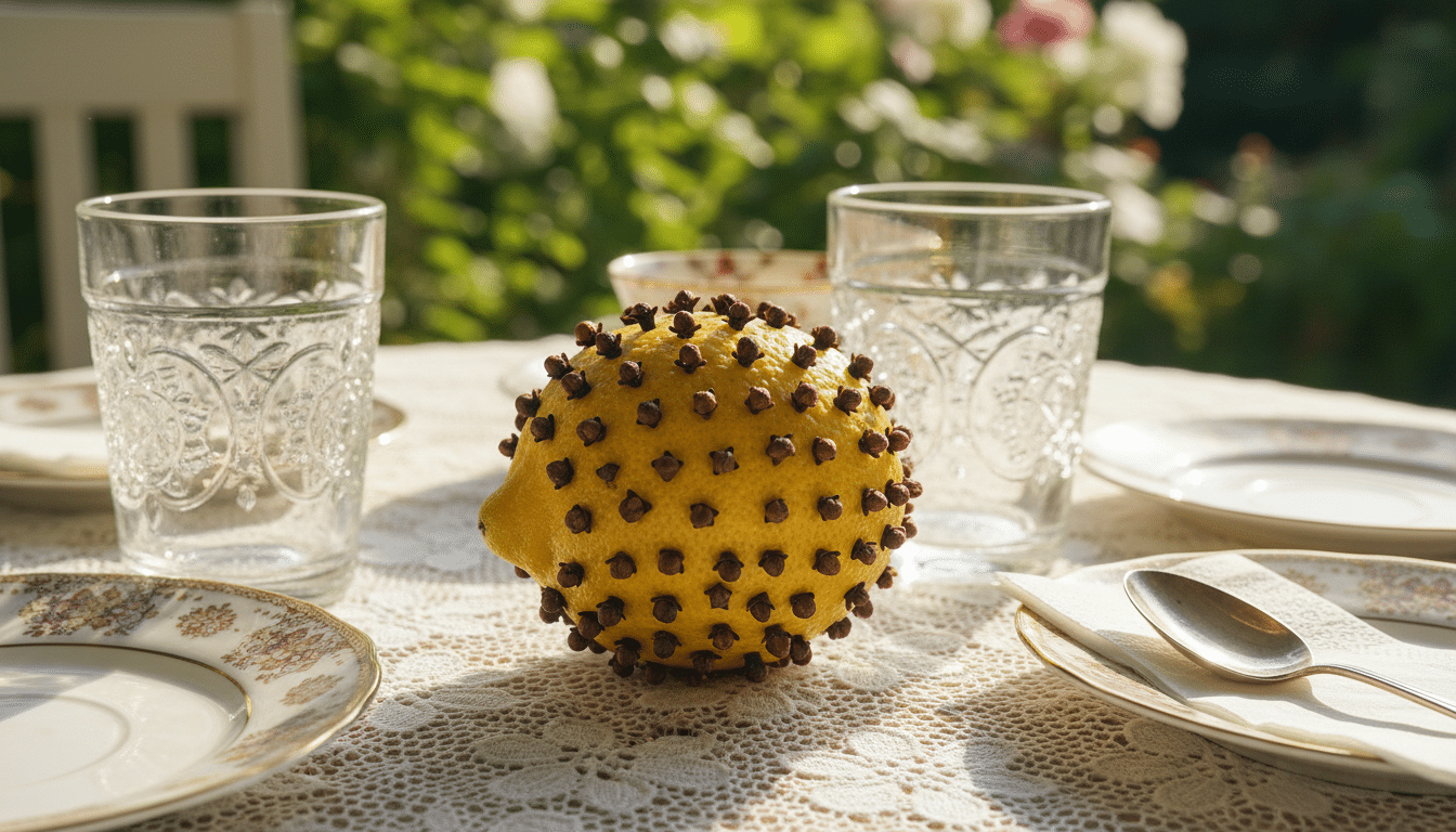 découvrez pourquoi nos aînés posaient un citron clouté de clous de girofle sur la table en été et apprenez le secret étonnant derrière cette tradition ancestrale.