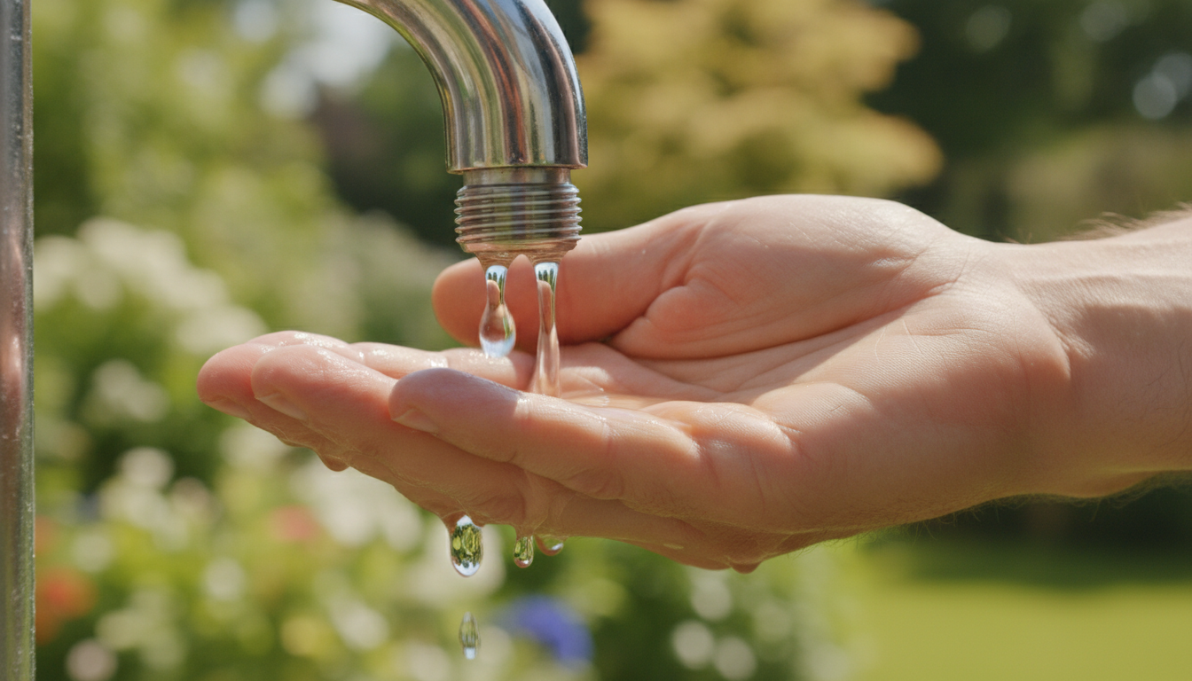 découvrez le test incontournable des plombiers : placez votre main sous le raccord de votre douche extérieure pour détecter d'éventuelles fuites et assurer un bon fonctionnement.