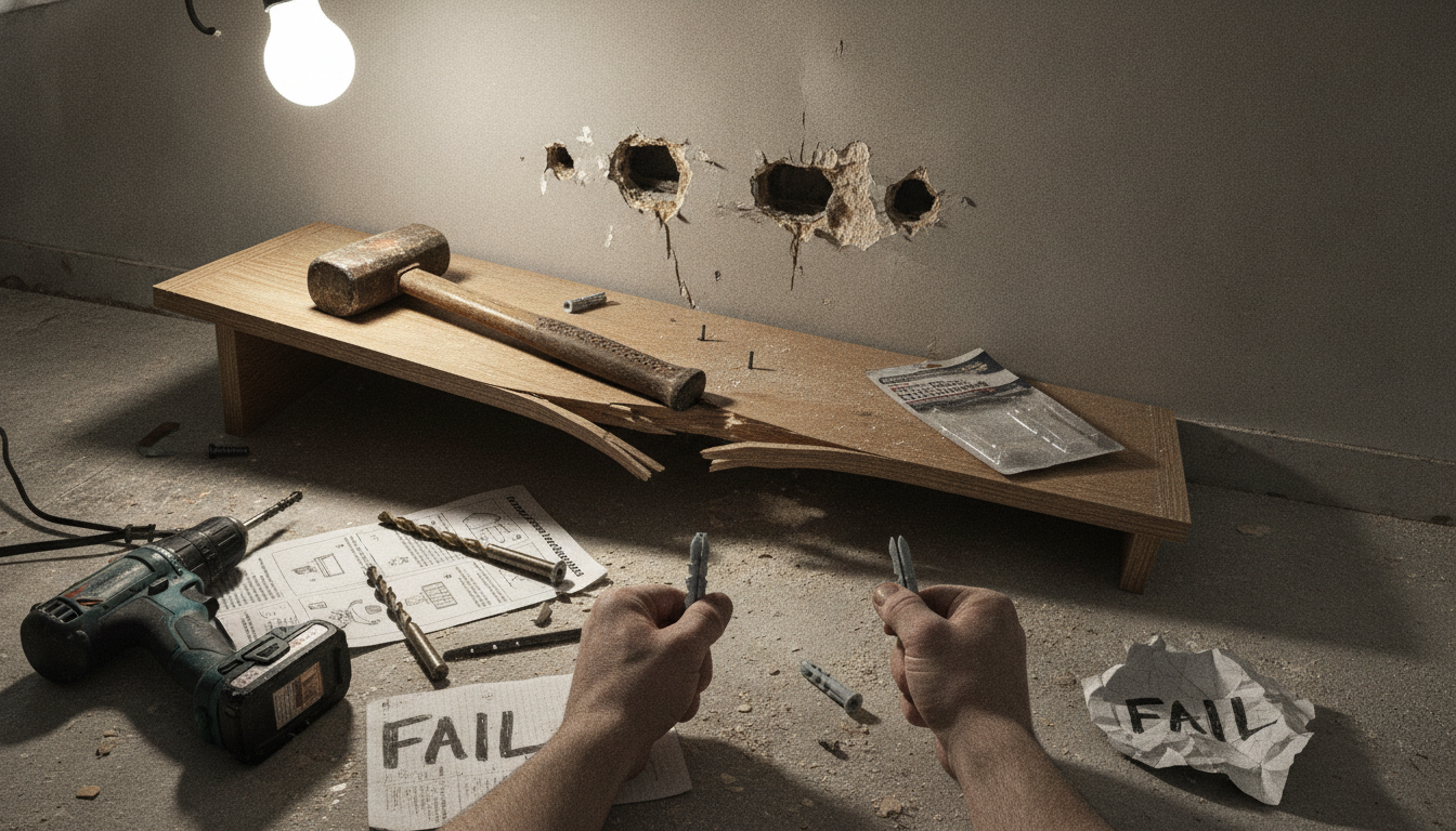 découvrez pourquoi 90 % de vos fixations échouent et comprenez l'erreur principale qui rend vos murs fragiles malgré leur apparence solide.