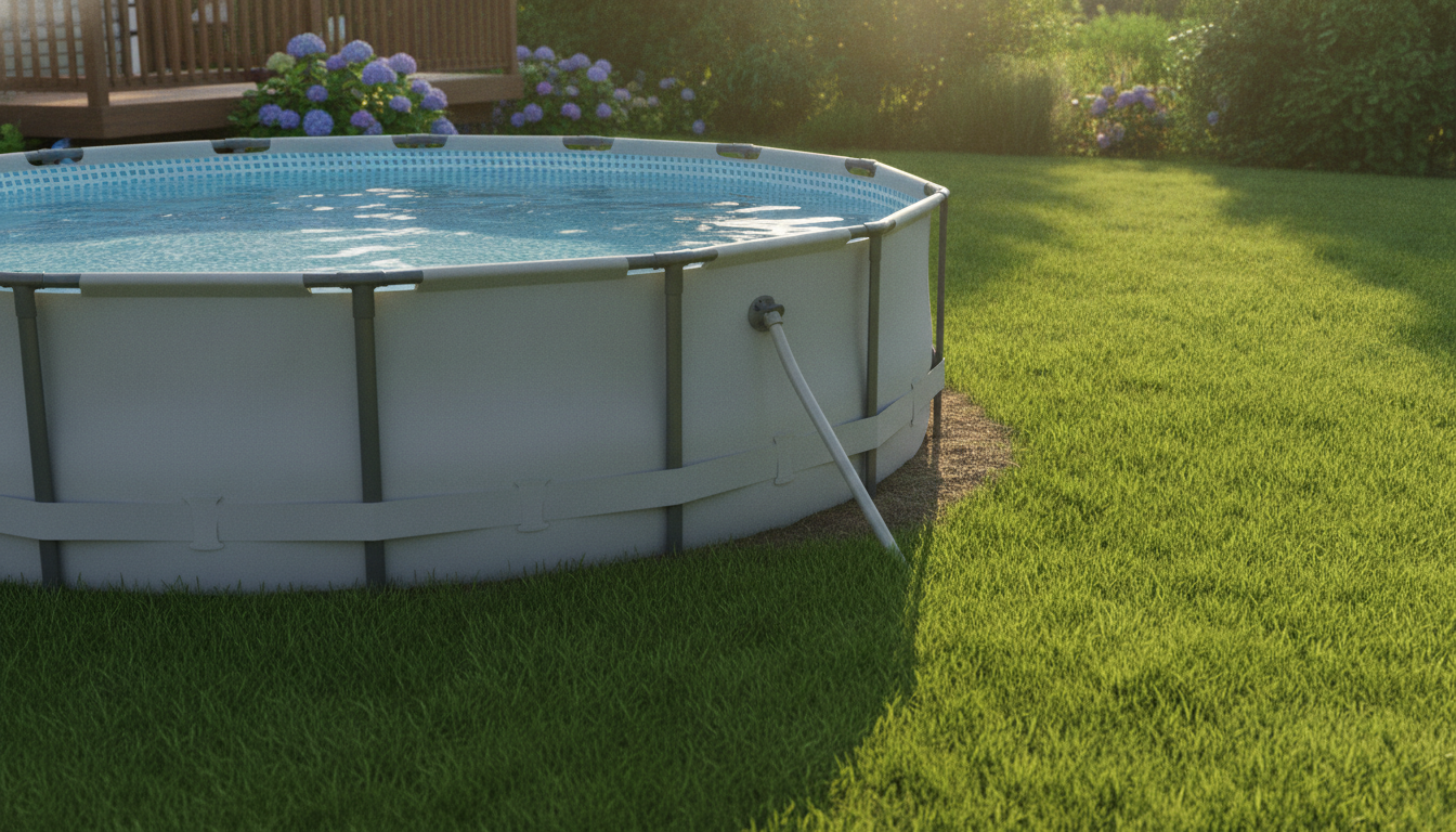 découvrez comment une pente imperceptible peut compromettre la stabilité de votre piscine hors-sol et apprenez l'astuce essentielle pour stabiliser sa base avant que les dégâts ne surviennent.