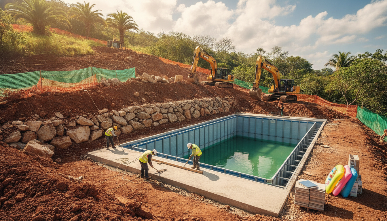 découvrez comment une pente imperceptible peut compromettre la stabilité de votre piscine hors-sol et apprenez l'astuce essentielle pour stabiliser sa base avant qu'il ne soit trop tard.