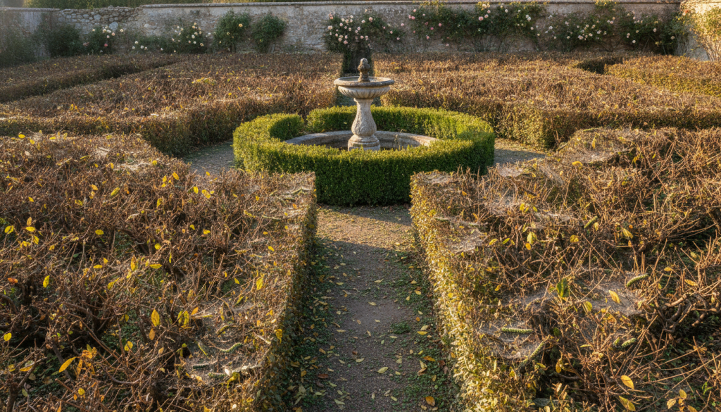 découvrez comment un paysagiste a sauvé ses plantations de buis en seulement trois jours face à l'invasion rapide de la pyrale du buis grâce à un geste simple et efficace.