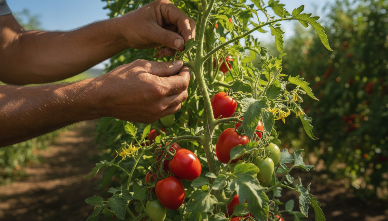 avant le 15 août, découvrez les raisons essentielles pour lesquelles les maraîchers privilégient la taille du sommet de leurs plants de tomates afin d'optimiser la croissance et la qualité des fruits.