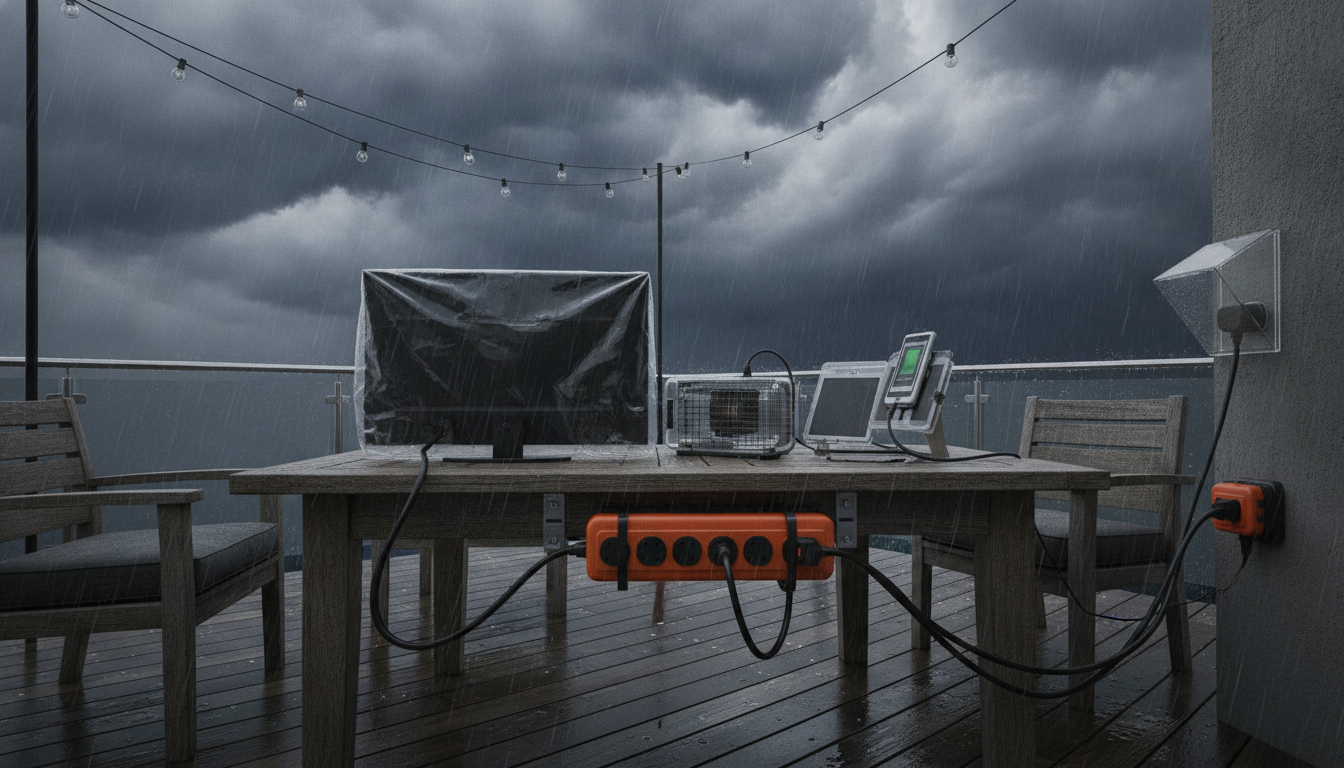 découvrez l'astuce rapide d'un électricien pour protéger votre multiprise de terrasse avant la tempête et sécuriser vos appareils en seulement 5 minutes.