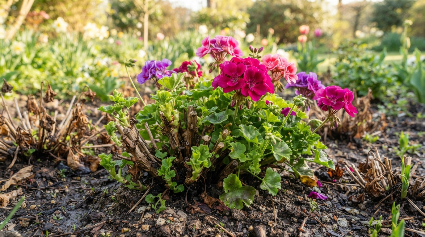 en hiver, ces géraniums semblent disparus, mais ils renaissent au printemps. découvrez comment les conserver et fleurir vos massifs sans racheter de plantes.